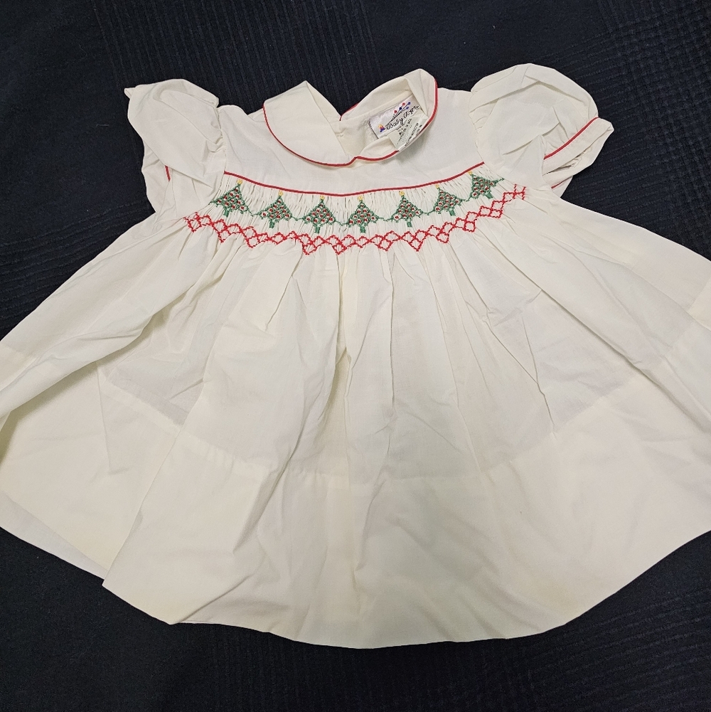 Christmas Tree Smocked Dress